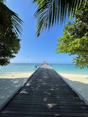 The Maldives island resort jetty