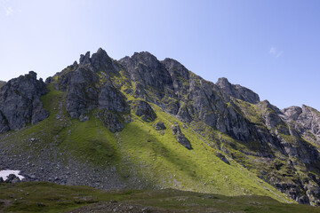 Amazing hiking day in one of the most beautiful area in Switzerland called Pizol in the canton of Saint Gallen. What a wonderful landscape in Switzerland at a sunny day.
