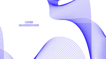 Abstract vector smooth color wave. Blue flow curve motion illustration. Smoke design. Vector lines.