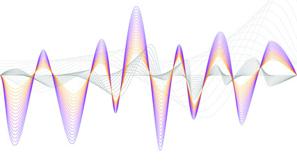 Abstract vector smooth color wave. Blue flow curve motion illustration. Smoke design. Vector lines.