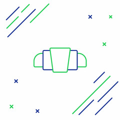 Line Croissant icon isolated on white background. Colorful outline concept. Vector