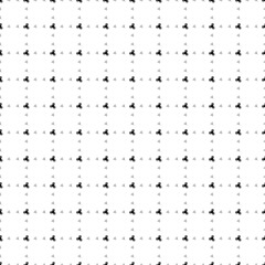 Square seamless background pattern from geometric shapes are different sizes and opacity. The pattern is evenly filled with small black spinner symbols. Vector illustration on white background