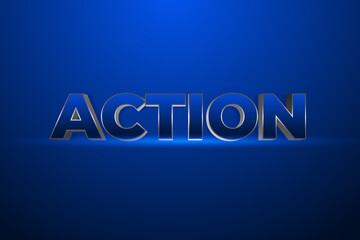 Action editable 3d text effect