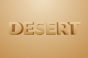 Desert editable 3d text effect