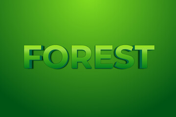 Forest editable 3d text effect