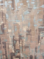 Shabby background. Brown and turquoise. Wallpaper. Non-uniform surface