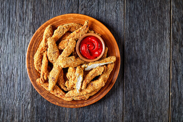 crunchy Baked Chicken Tenders on a plate