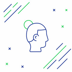 Line Hairstyle for men icon isolated on white background. Colorful outline concept. Vector