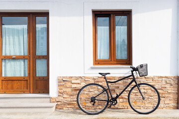 Obraz na płótnie Canvas image of a bicycle on a facade