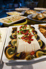 tofu cheese with snails