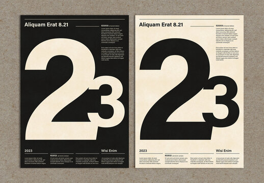 Minimalist Typography Swiss Style Event Poster Design Layout