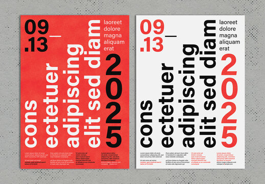 Swiss Style Event Poster Design Layout with Clean Typography 