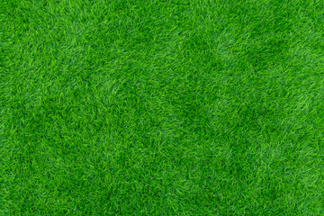 Fototapeta na wymiar The green grass in the football field is either real grass or fake grass, or it can be a lawn in a park. It can be used as a background in sports or nature-related events.