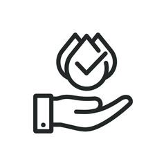 Water quality check icon design isolated on white background. Vector illustration