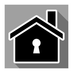 家と鍵穴のアイコン