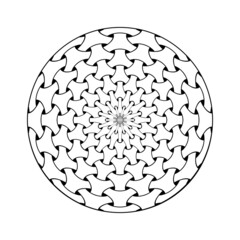 Abstract circle interlacing pattern.