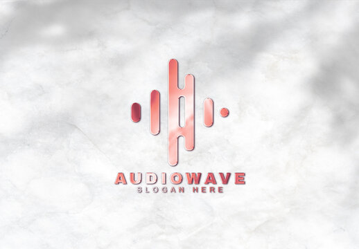 Emboss Logo Mockup for Music Industry