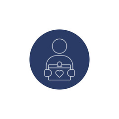 box on hand charity donation icon