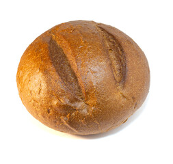Black bread on a white background