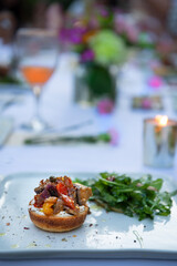 Food on the table at a party 