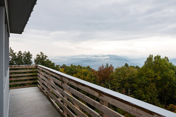 Fototapeta na wymiar View of Blue Ridge Mountains from Rich Mountain on the Appalachian Trail