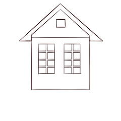 Line sketch of house