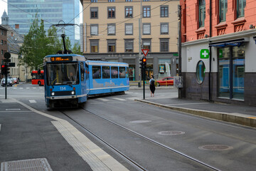 Obraz premium Oslo-trikken // Oslo tram way