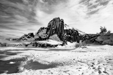 Panska skala - rock formation of pentagonal and hexagonal basalt columns. Looks like giant organ...