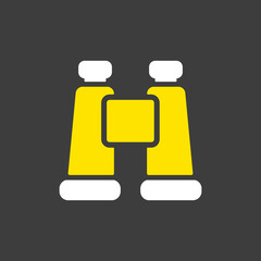 Binocular vector icon. Camping and Hiking sign