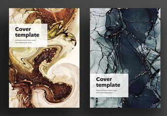 Book Cover Layouts with Abstract Art Backgrounds