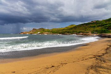 binimel-la beach, menorca, balearic islands, spain