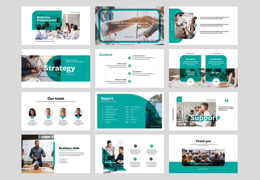 Teal Business Presentation Layouts