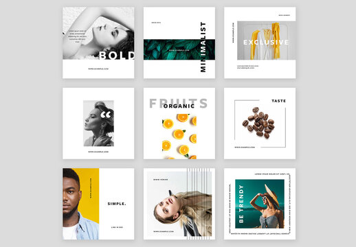 Minimalistic Square Layouts for Social Media