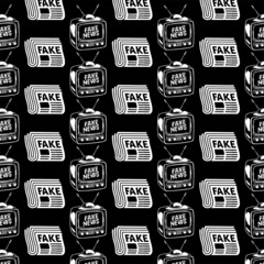 vector fake news television concept