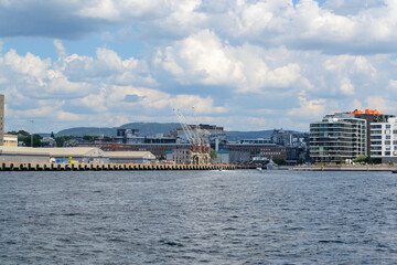 Naklejka premium Aker brygge, Oslo, Norway