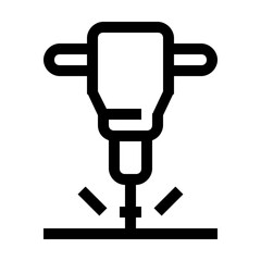 jackhammer line icon
