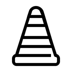 traffiic cone line icon