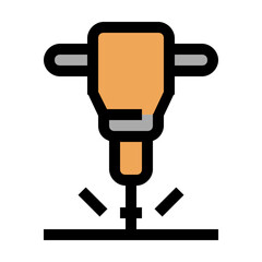 jackhammer Color line icon
