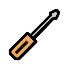 screwdriver Color line icon