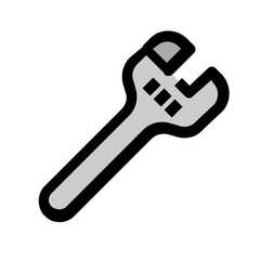 wrench color outline icon
