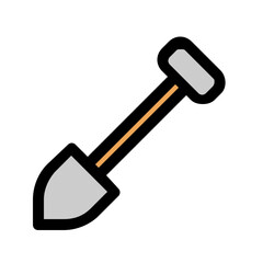 shovel construction Color line icon