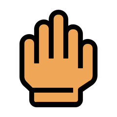 gloves Color line icon