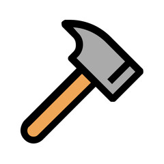 hammer Color line icon