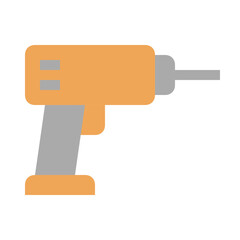 drill machine flat icon
