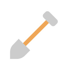 shovel construction flat icon