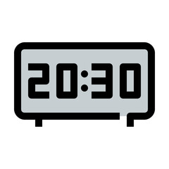 clock time Color line icon