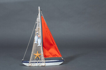 model of a sailing ship