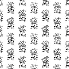 Seamless pattern floral design background