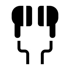 earbud glyph icon