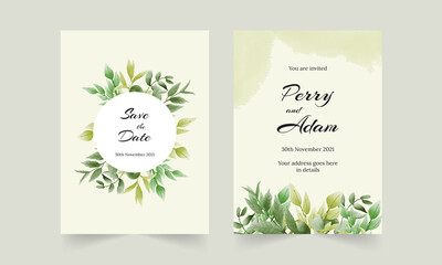 Wedding invitaion card with beautiful floral design